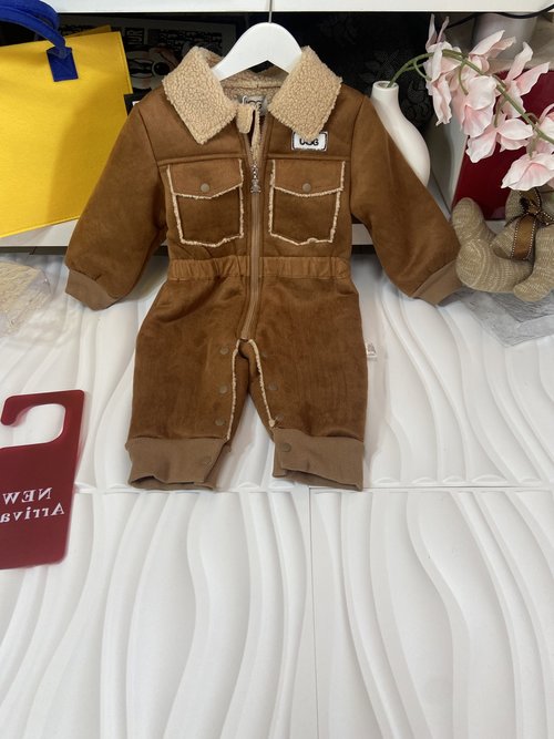 Gucci Premium Kids Fur-Lined Collared Onesie For Outings