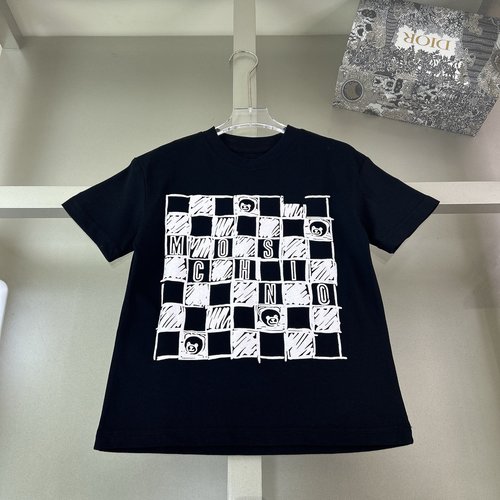 Moschino Unisex Kids 3D Letter Print Cotton T-Shirt