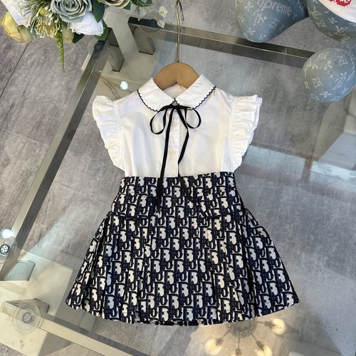 Dior Girls Cotton Dress Set - Comfortable & Stylish 