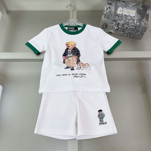 Polo Ralph Lauren Kids Cotton Polo Set with Classic Pattern, Comfortable