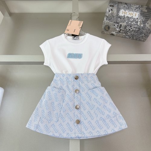 Miu Miu Girls High-End Tulle Skirt Set 