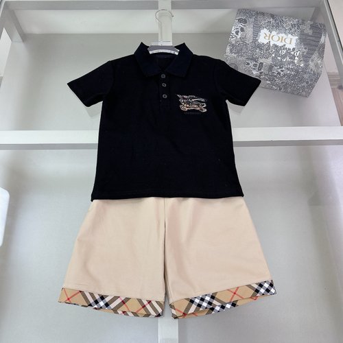 Burberry High-End Kids Cotton Set - Breathable & Comfortable 