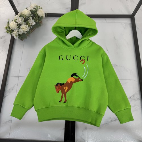 Gucci Unisex Kids Horse Logo Fleece Sweatshirt 