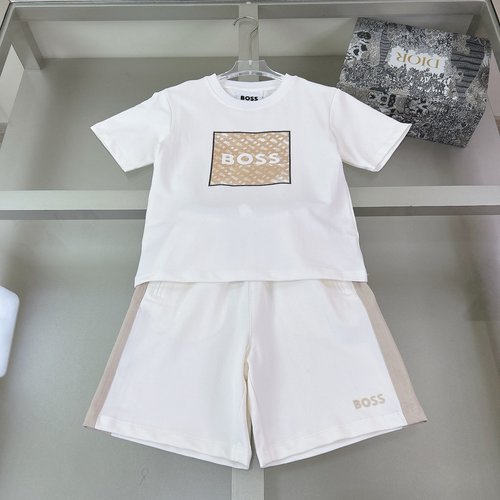 Boss Kids Premium Cotton Set with Letter Print 