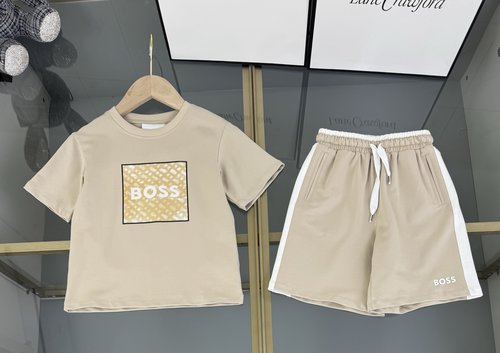 Boss Kids Unisex Cotton Set with Logo & Color Block