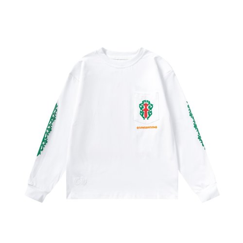 Chrome Hearts Kids Premium Graphic T-Shirt with Green Vine & Sword Print 