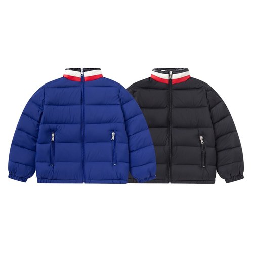 Moncler Kids Color-Collar Electric Blue 90 own Jacket