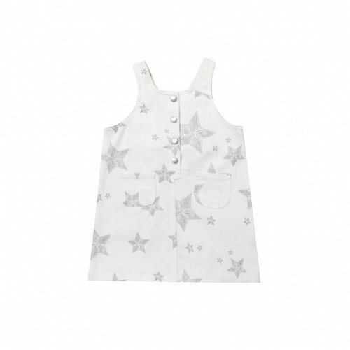 Dior Girls Hand-Painted Star Print Cotton Sundress